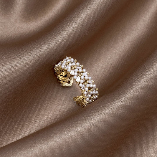 Pierścionek Mina kryształowa perła