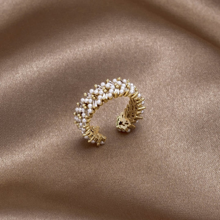 Pierścionek Mina kryształowa perła